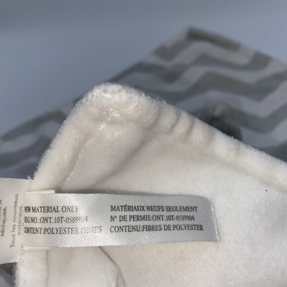 Carter’s Elephant Zig Zag Chevron Security Blanket Lovey Grey White 14” X 14” - Picture 7 of 9